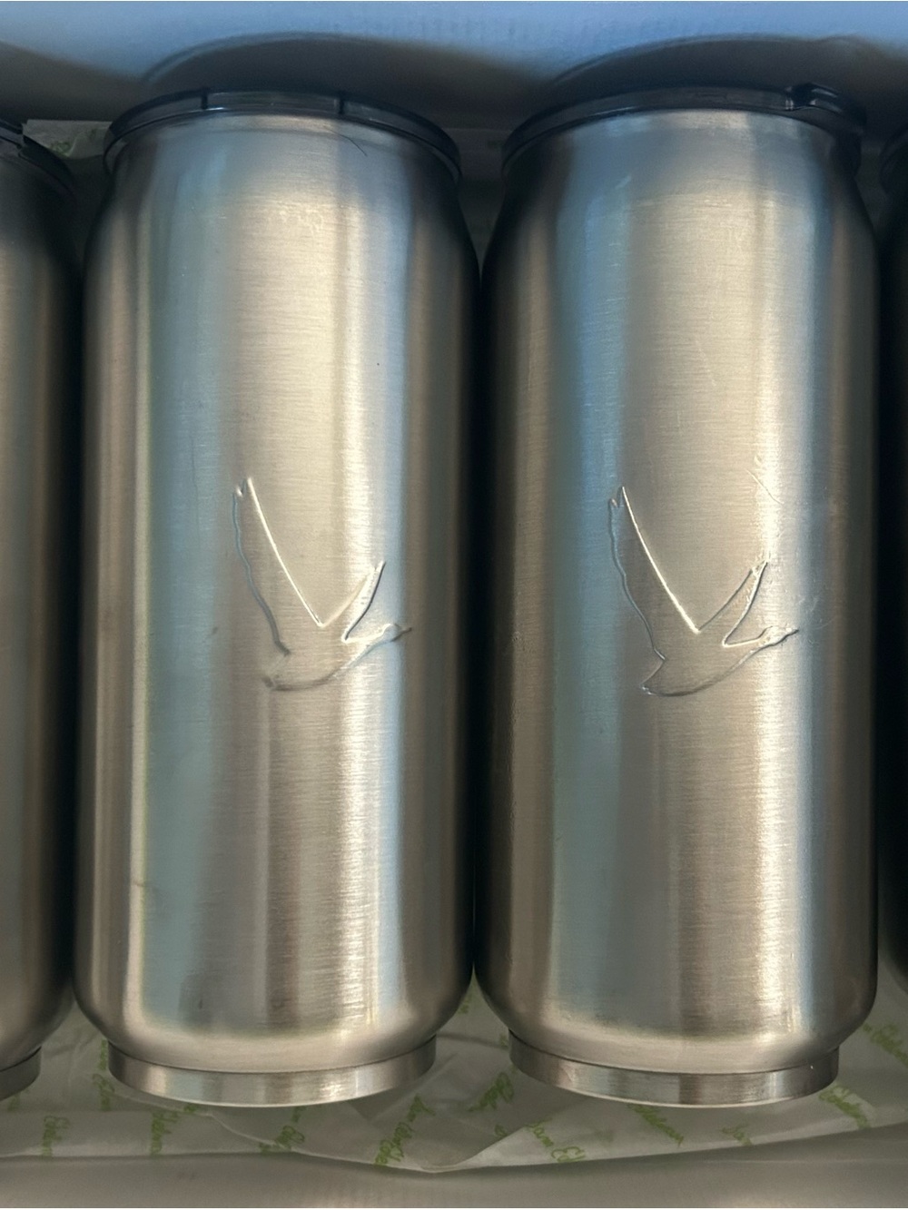 Grey Goose Stainless Steel Insulated Tumbler — Silver with Embossed Bird